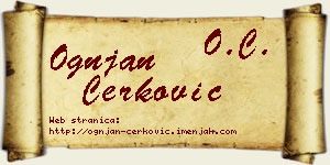 Ognjan Čerković vizit kartica